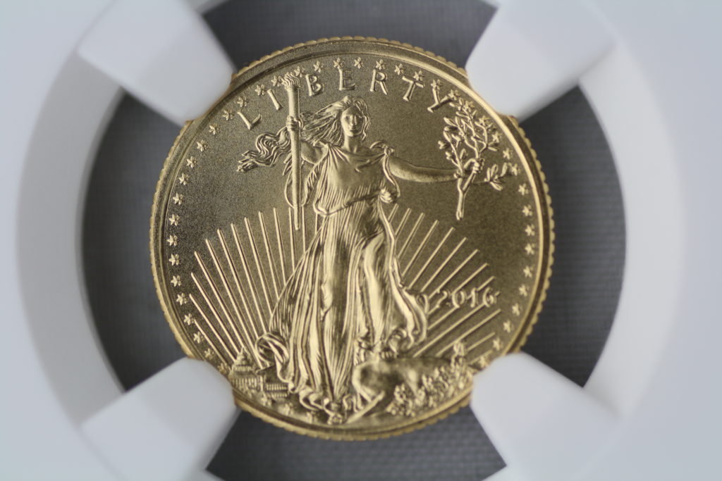 2016年 American Gold Eagle 金貨 発行30周年記念 $5 NGC MS70