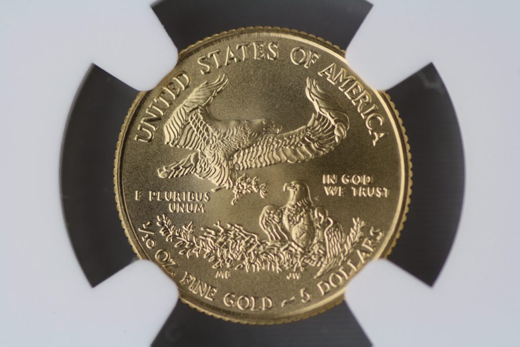 2016年 American Gold Eagle 金貨 発行30周年記念 $5 NGC MS70