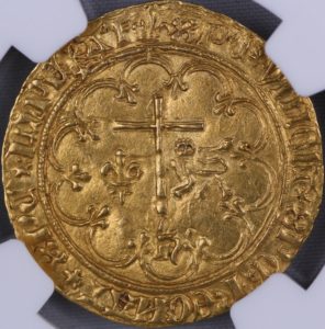 一点モノ サリュー金貨 フランス ヘンリー6世（アンリ6世）（1422-1453） サン・ロー造幣所 独自刻印モノ スター刻印 MS63 NGC
