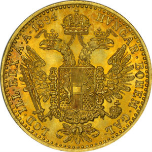 トップグレード フランツ・ヨーゼフ1世 1ダカット オーストリア 1894年 金貨 MS66 NGC