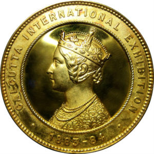 トップグレード インド(イギリス宗主国) カルカッタ国際博覧会 ヴィクトリア ゴールドメダル 1883年 MS63 NGC