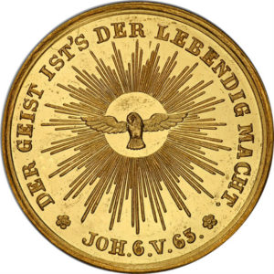 オンリーワングレード 金メダル 「レイ」デザインは買い アウクスブルクの和議 1555年 300年 1855年(推定) SP64 PCGS