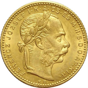 (入門)トップグレード ハンガリー 20フラン フランツ・ヨーゼフ１世 1881年 金貨 MS64 NGC