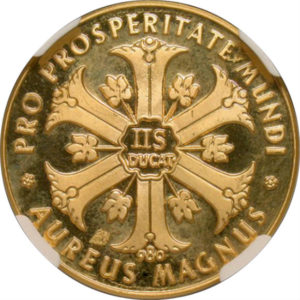 オンリーワングレード マリア・テレジア 生誕250年 2.5ダカット 金メダル 1967年 ウルトラカメオ PF63UC NGC