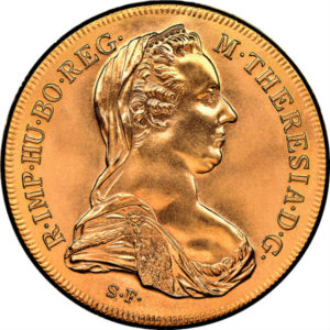 トップグレード マリア・テレジア オーストリア １ターレル ハイレ・セラシエ１世(エチオピア皇帝) 在位25年記念 シルバージュビリー 1955年(推定) RESTRIKE 大型金貨 ２０ダカット 1780年(オリジナル) MS64 NGC