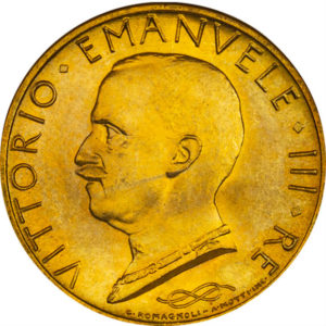 トップグレード(同列) ヴィットリオ・エマヌエーレ3世 100リラ 1931年 金貨 MS66 NGC
