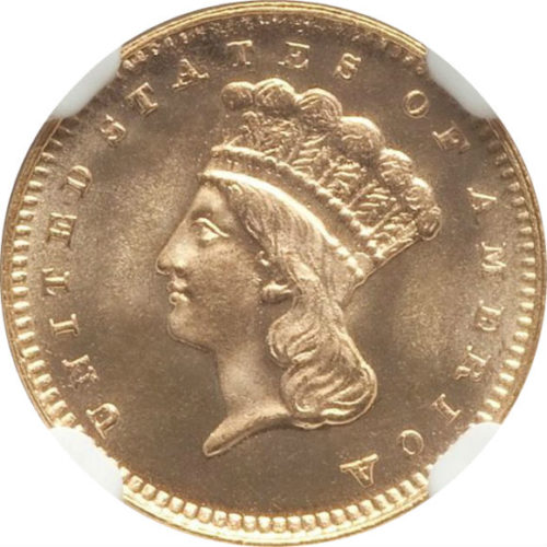 セカンドグレード(同列) １ドル アメリカ 金貨 セカンドGでこの価格は値ごろ感高い インディアンプリンセス ラージヘッド タイプ３ 1879年 MS67★ NGC
