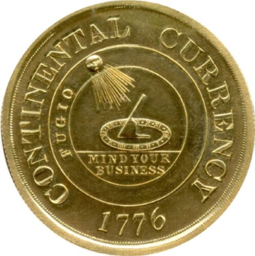 オンリーワングレード 大陸通貨ドル RESTRIKE ゴールドメダル アメリカ最初の硬貨 アメリカ独立 大陸会議 1776年 プルーフ MS64PL NGC