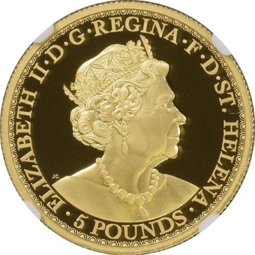 ウナ＆ライオン トップGでなくても値ごろ感のある数量限定ブリオン金貨 イギリス領セントヘレナ 2020年 1オンス 5ポンド金貨 ウルトラカメオ PF69 NGC