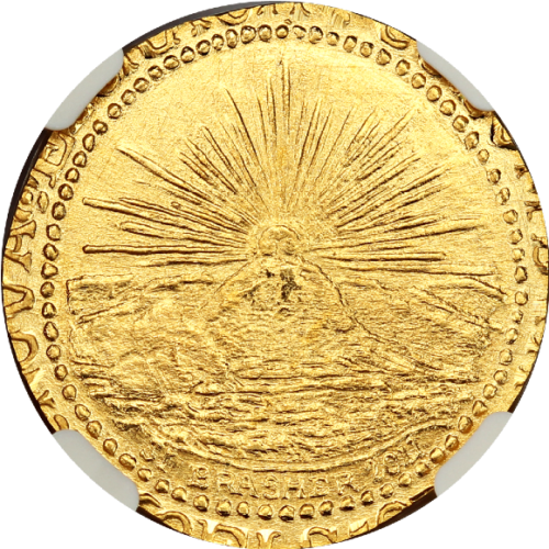 トップグレード(同列) ブラッシャー・ハーフ・ダブルーン金貨 再鋳(RESTRIKE) アメリカ 1787年／2011年 MS69 NGC