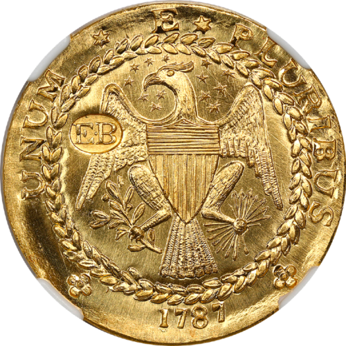 トップグレード(同列) ブラッシャー・ダブルーン金貨 再鋳(RESTRIKE) アメリカ 1787年／2014年 MS69 NGC
