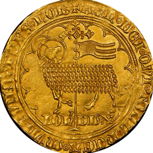 トップ２グレード(単独) ２ムートン金貨 ブラバント(ベルギー) 金の羊(Mouton D’or) MS63+ NGC