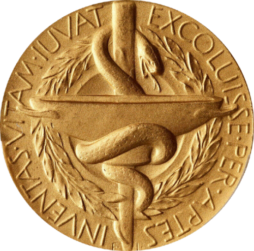 トップグレード(単独) ノーベル医学賞選考委員メダル 金メダル スウェーデン王立科学アカデミー 1977年 SP66 PCGS