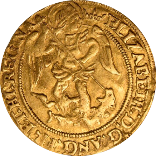 オンリーワングレード ハーフエンジェル金貨 イギリス エリザベス１世 1567-70年 AU53 NGC