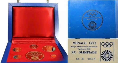 1972年ミュンヘンオリンピック 記念ゴールドメダルセット 6種類 コンプリート 映画「ミュンヘン」で有名な開催地 PF64〜67 NGC