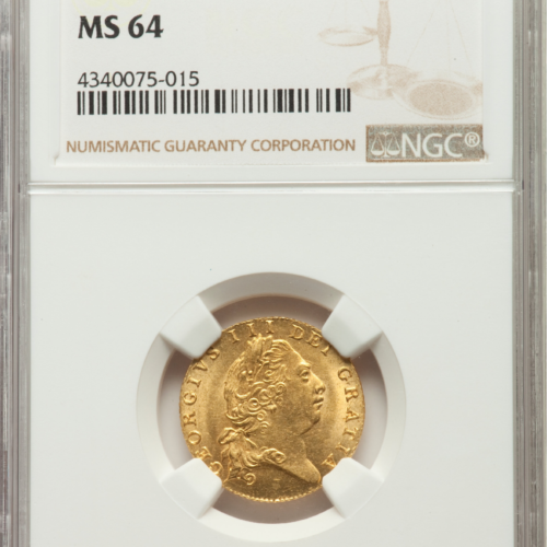 トップグレード ハーフギニー金貨 ジョージ３世 イギリス 1801年 MS64 NGC