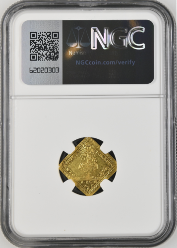オンリーワングレード ヴュルテンベルク(ドイツ) クリッペ 1/2ダカット 金メダル MS62 NGC