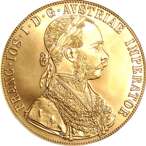 最高グレード トップグレード ４ダカット オーストリア フランツ・ヨーゼフ１世 RESTRIKE 1915年 MS70 NGC