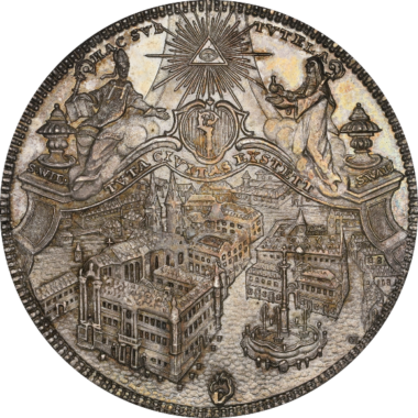 ドイツ ターラー銀貨 アイヒシュテット 都市景観 1781年 MS66
