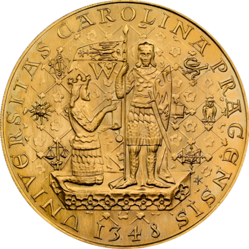 トップグレード チェコスロバキア カール４世 神聖ローマ皇帝 ５ダカット 金メダル 没後600年記念 1978年 MS69 NGC