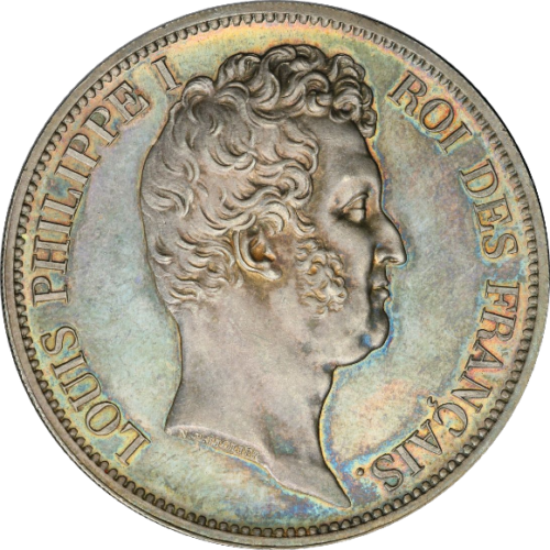 トップグレード パターン貨 試鋳貨 銀貨 5フラン フランス ルイ＝フィリップ１世 世界で2点のみ パリ 1830年 SP66 PCGS