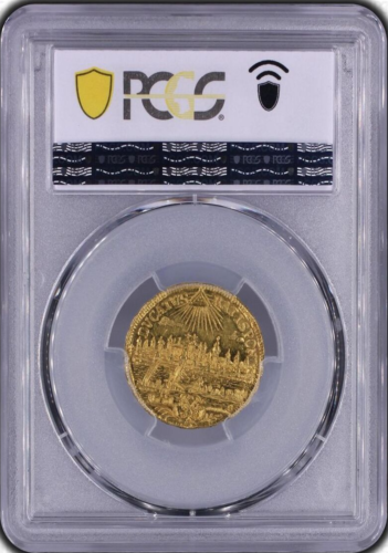 トップグレード レーゲンスブルク(ドイツ) ２ダカット金貨 都市景観 カール7世 1742年 MS62+ PCGS