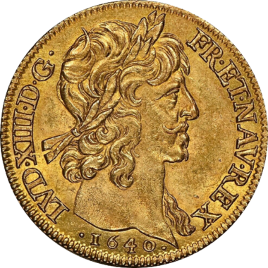 トップグレード(単独) ２ルイドール金貨 ルイ13世 ルイドール金貨最初の出現 ”LVD” “IMP” フランス1640年 MS64  NGC｜商品｜世界のレア・アンティークコイン通販 - エッジーコイン