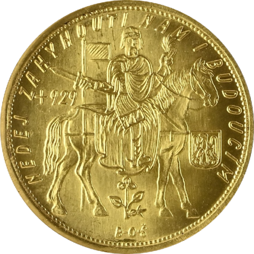 チェコスロバキア 10ダカット金貨 大型金貨 欧州最大 ヴァーツラフ1世没後1000年記念 クレムニツァ クレムニッツ 1934年 MS66+ NGC