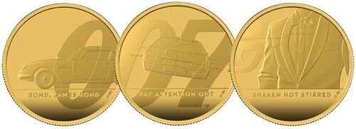 ロイヤルミント ジェームズ・ボンド 「007シリーズ」 3部作コンプリート 2オンス金貨×3点 2020年 記念金貨 全てプルーフグレード70 NGC PCGS オリジナルボックス・オリジナル化粧箱・COA(証明書)付属