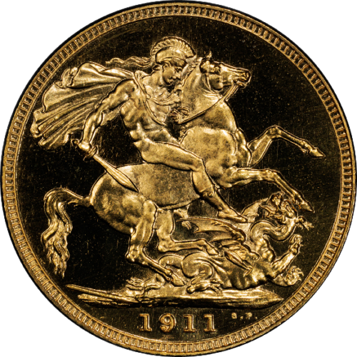 トップグレード １ソブリン金貨 イギリス ジョージ５世 プルーフ カメオ 1911年 PR67CAM PCGS