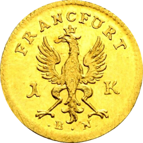 ほぼトップグレード フランクフルト 都市景観 １クロイツァー 金打ち OFF METAL STRIKE パターン貨 試鋳貨 贈呈用 1774年 MS63 NGC