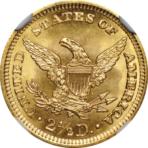 トップグレード ２.５ドル 金貨 トップグレードの上乗せクオリティ「空前絶後品」 クォーターイーグル リバティーヘッド 1903年 MS68 NGC