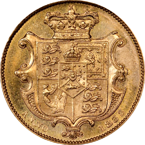 トップグレード(単独) ソブリン金貨 ウィリアム４世 ウナ＆ライオン ウィリアム・ワイオン イギリス 1833年 MS65 NGC