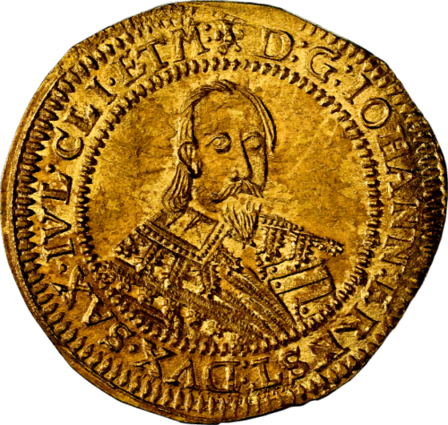 トップグレード (ドイツ)ザクセン=コーブルク=アイゼナッハ公国(神聖ローマ帝国) ダカット金貨 ヴィクトリア女王の王配アルバート公と同祖系統 英国王室ウィンザー家に繋がる系譜 ヨハン・エルンスト 格言金貨(特別・記念発行) 1638年 MS63 NGC