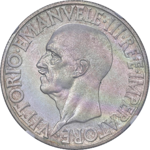 トップグレード 20リラ銀貨 クアドリガ 極少発行(50点のみ) 造幣局保存・収集家向け発行 ナチスの軍靴を聞いたサバイバー銀貨 イタリア 1937年 MS64 NGC
