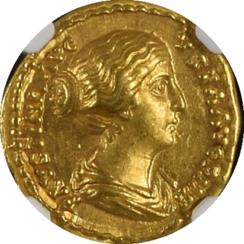 ローマ帝国(紀元前27年〜紀元後476年) ファウスティナ２世 アウレウス金貨 ローマ帝国五賢帝の第4代娘＆第5代妻 147年〜 161年 AU Strike: 5/5 Surface: 5/5 NGC