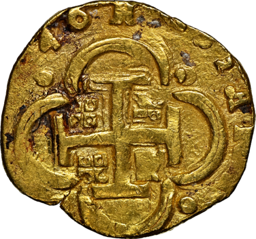 オンリーワングレード 4エスクード金貨 スペイン フェリペ4世治世 コブコイン セビリア鋳 1646年 AU55 NGC